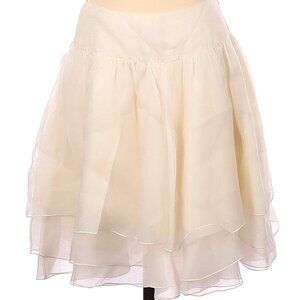 Vintage Ralph Lauren Ivory Mid Rise Silk Tiered Coquette Tulle Ballerina Skirt 4